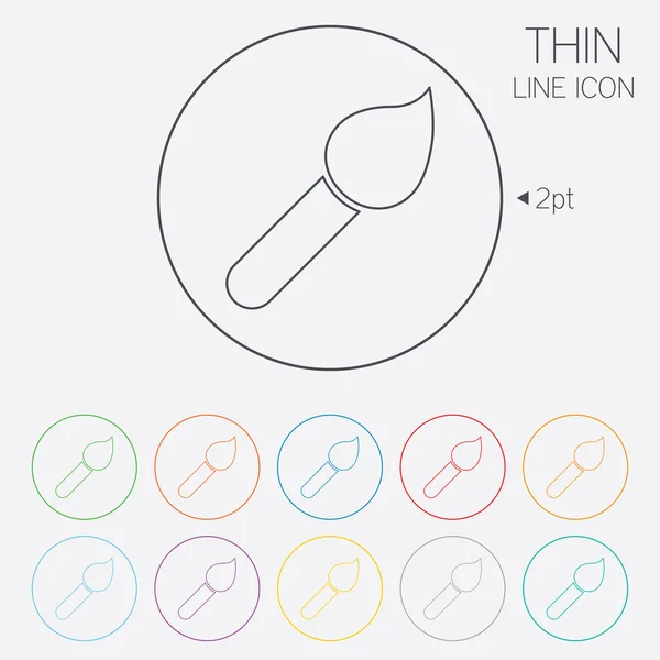 ペイント ブラシの記号アイコン。アーティストのシンボル. — ストックベクタ