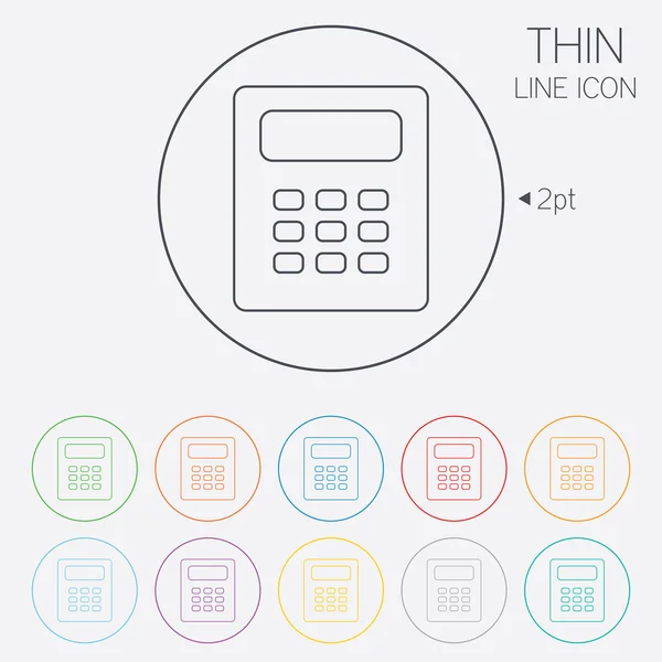 Calculator sign icon. Bookkeeping symbol. — Stock Vector