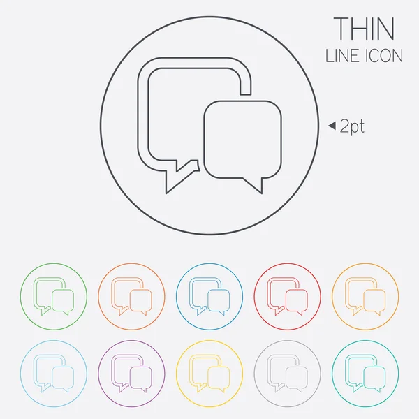 聊天签名图标。语音泡沫符号. — 图库矢量图片