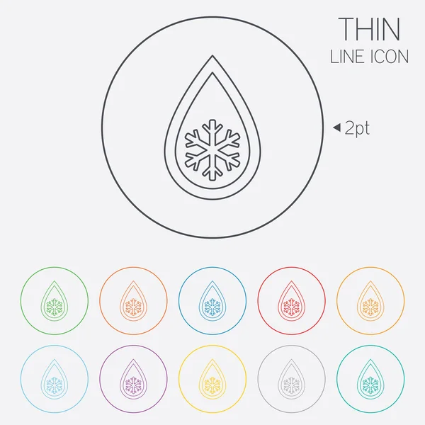Ícone de sinal de degelo. Do símbolo do gelo à água . —  Vetores de Stock