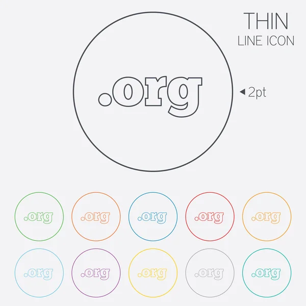 Icono de signo ORG de dominio. Dominio de Internet de nivel superior — Archivo Imágenes Vectoriales
