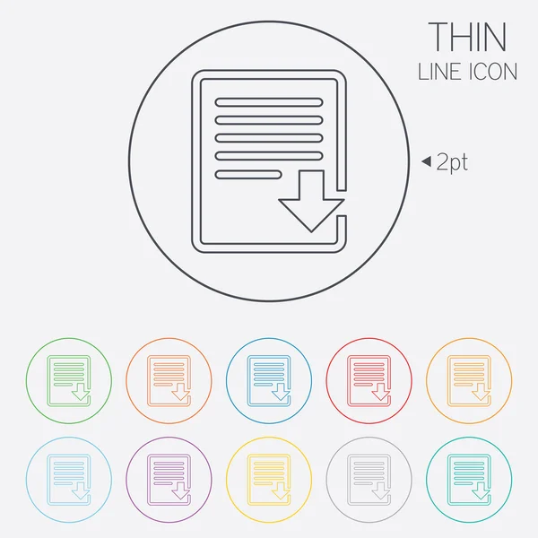 Télécharger l'icône du fichier. Fichier document symbole . — Image vectorielle