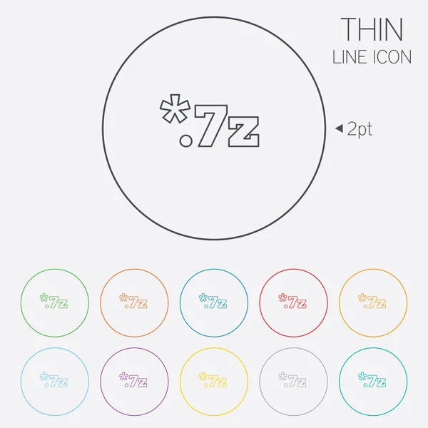 ไอคอนแฟ้มจัดเก็บ ดาวน์โหลดปุ่ม 7z . — ภาพเวกเตอร์สต็อก