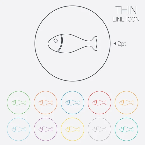 魚の記号のアイコン。釣りのシンボル. — ストックベクタ