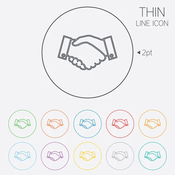 握手サイン アイコン。ビジネスの成功のシンボル. — ストックベクタ