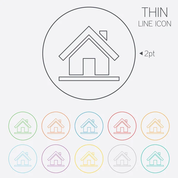 Huis teken pictogram. de knop van de belangrijkste pagina. navigatie — Stockvector