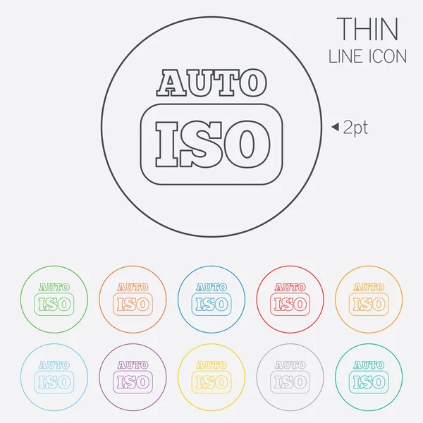 ISO Auto photo camera sign icon. Settings symbol — Stock Vector