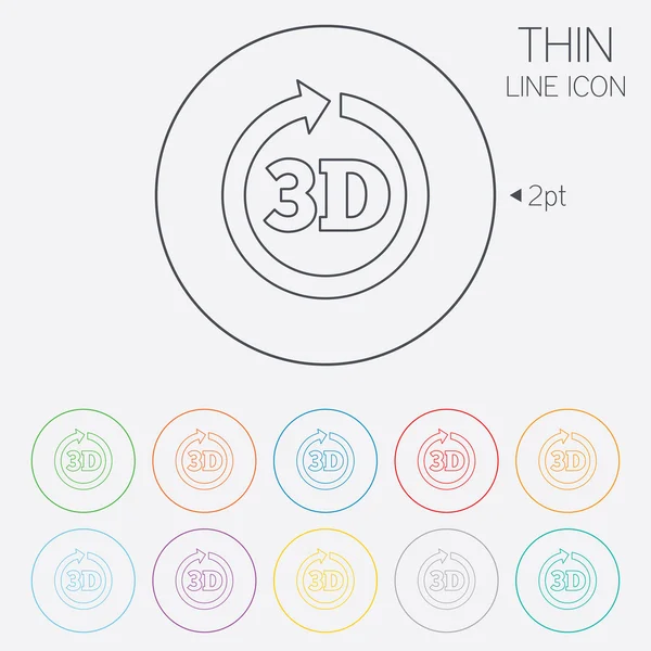 3D znak ikony. 3D nový symbol technologie. — Stockový vektor