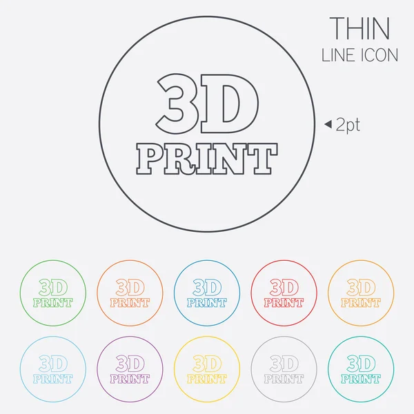 3 d 印刷記号アイコン。3 d 印刷記号. — ストックベクタ