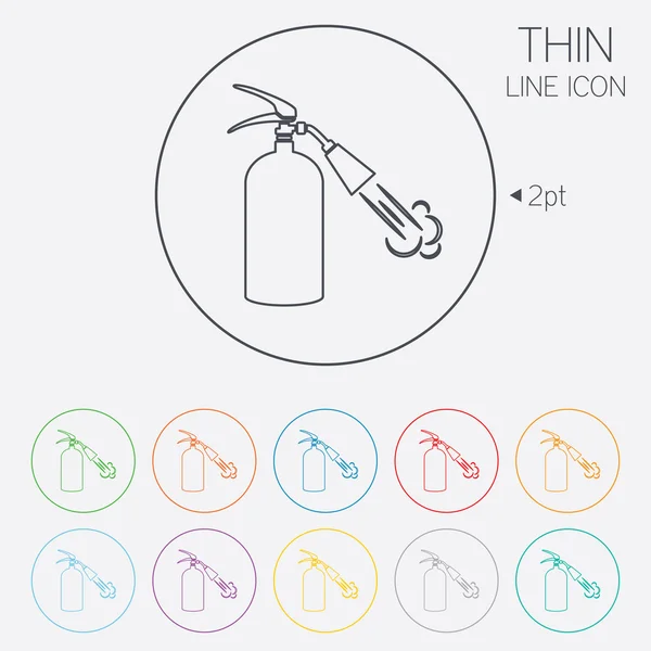 Brandsläckare tecken ikon. avfyra säkerhet symbol. — Stock vektor