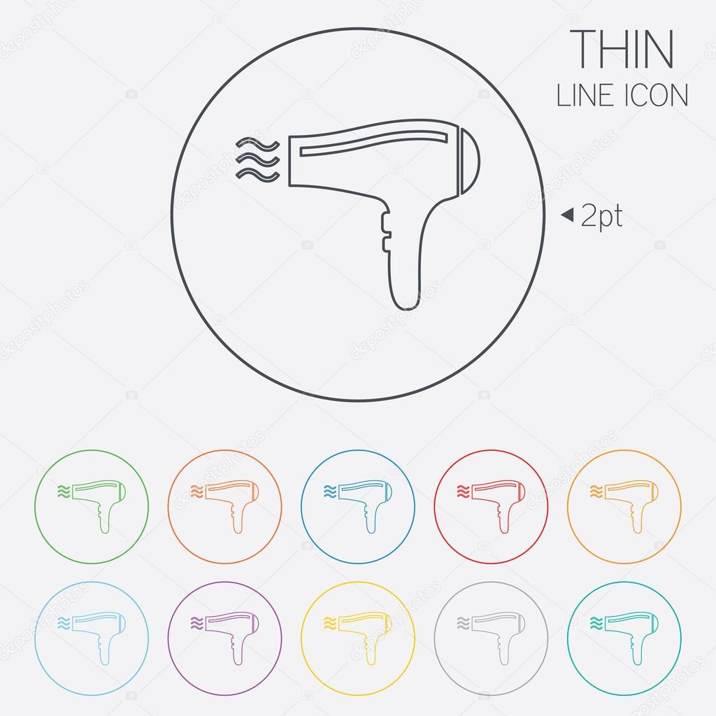Hairdryer sign icon. Hair drying symbol.
