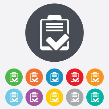 Denetim listesi simgeleri işaretleri