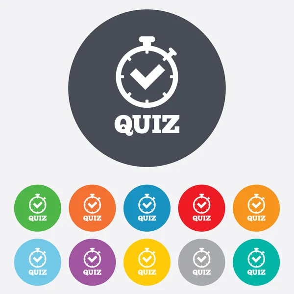 Quiz ondertekent pictogrammen — Stockvector