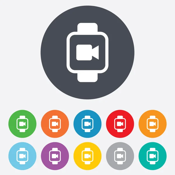 Smart watch signs icons. — Stock Vector