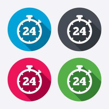 24 saat Zamanlayıcı işareti simgeleri