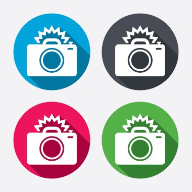 Fotoğraf kamera işareti simgeleri