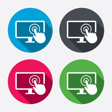 Dokunmatik ekran monitör işaretleri