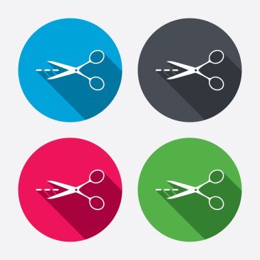 Makas kesim hattı ile simgeler imzalamak