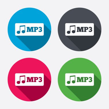 MP3 müzik biçimi işareti simgeleri