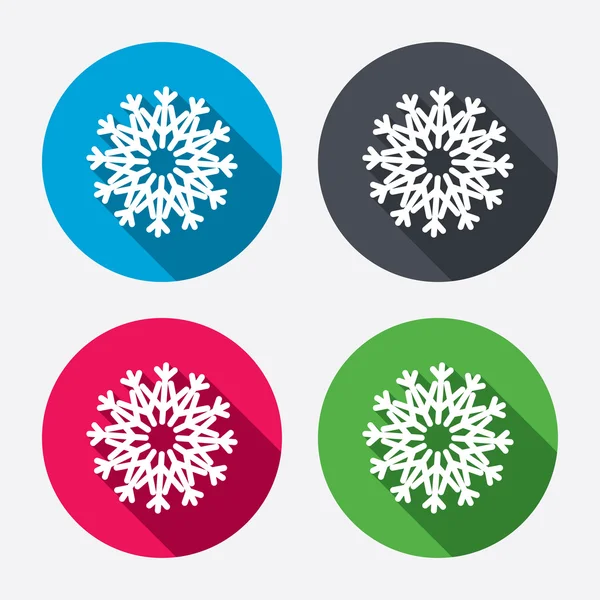 Copo de nieve signos artísticos iconos — Vector de stock