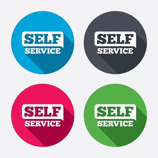 Self service sign icons — Stock Vector