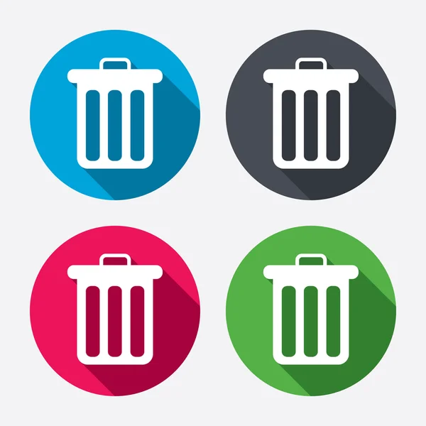 Recycle bin teken pictogrammen — Stockvector