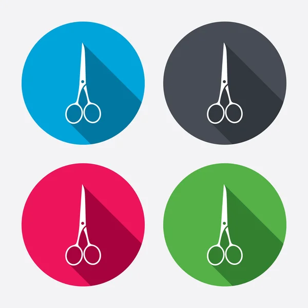 Nożyczki fryzjera zamknięte ikony — Wektor stockowy