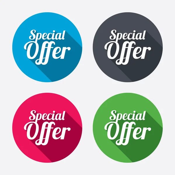Special offer sign icons — Stock Vector