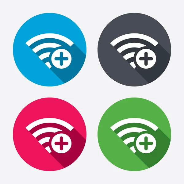 Wifi más signos — Vector de stock