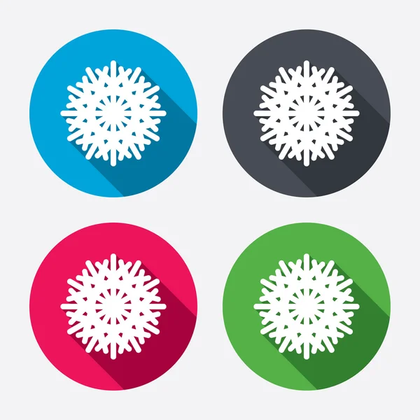 Flocon de neige signes artistiques icônes — Image vectorielle