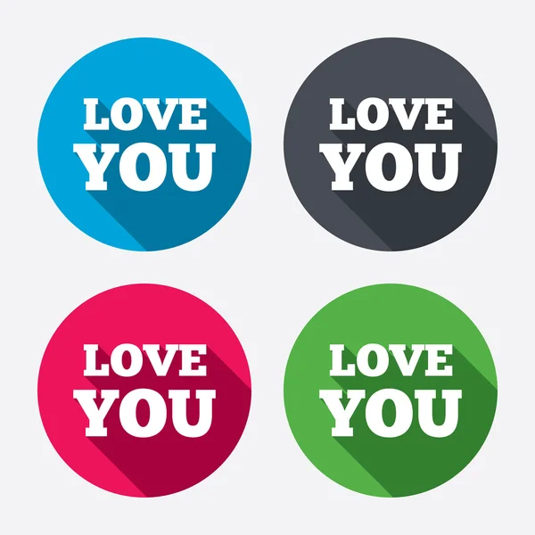 Love you sign icons — Stock Vector