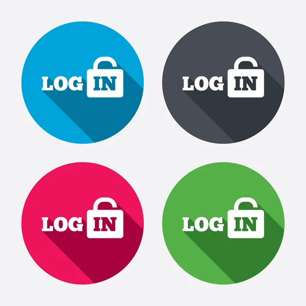 Login sign icons — Stock Vector