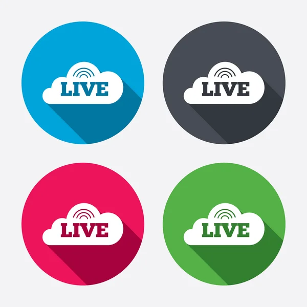 Live sign icons — Stock Vector