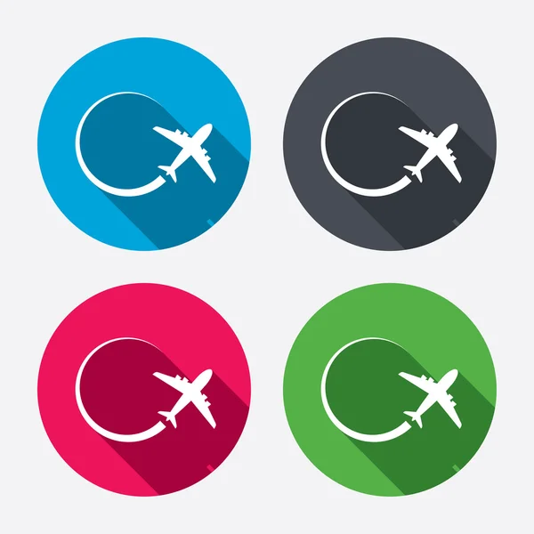 Signo de avión iconos — Vector de stock