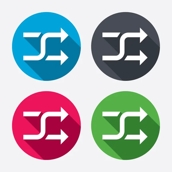 Shuffle tecken ikoner — Stock vektor