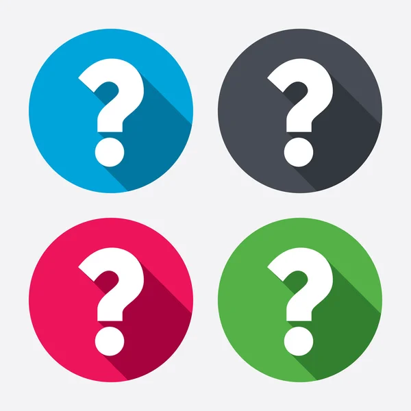 Question mark sign icons — Stock Vector
