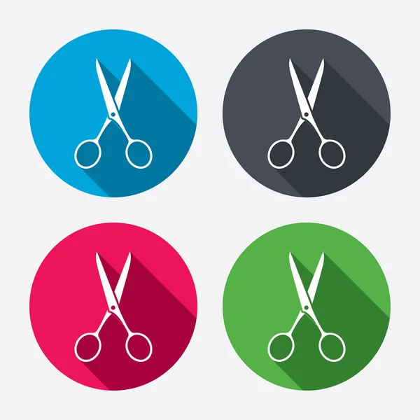 Tijeras iconos peluquería — Vector de stock