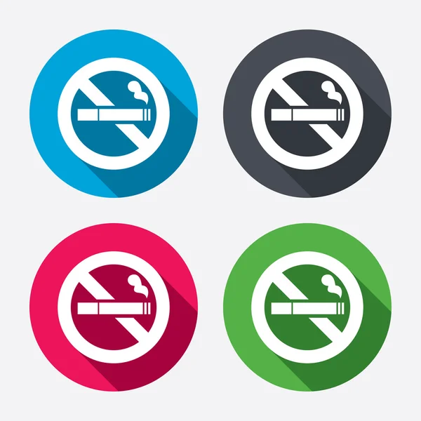 No Smoking segno icone — Vettoriale Stock