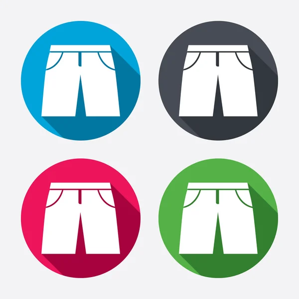 Bermudas de hombre iconos cortos — Vector de stock