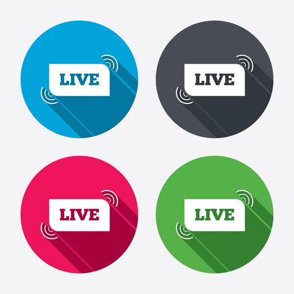 Live sign icons — Stock Vector