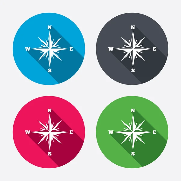Kompass tecken ikoner — Stock vektor
