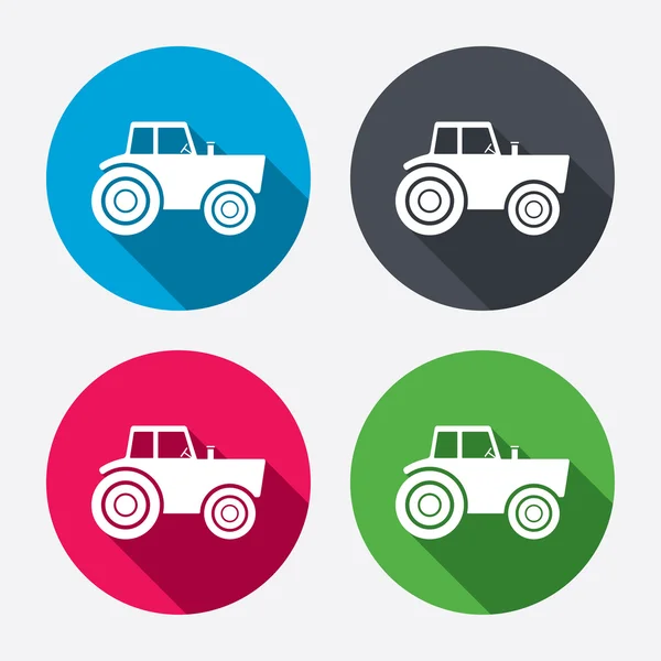 Tractor iconos signo — Vector de stock