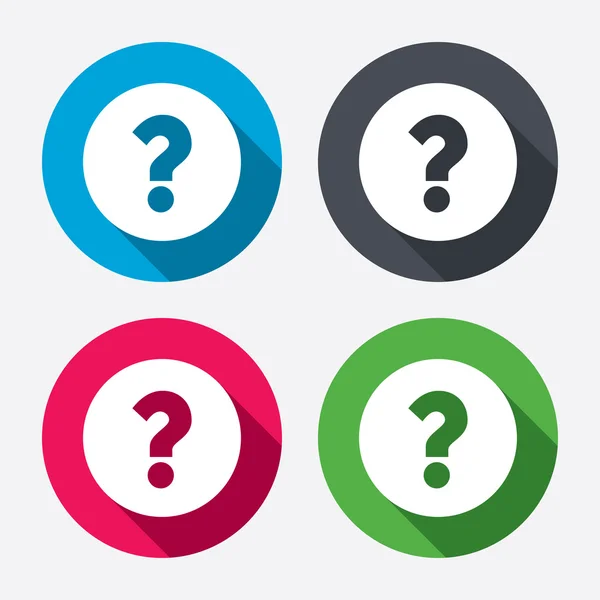 Question mark sign icons — Stock Vector