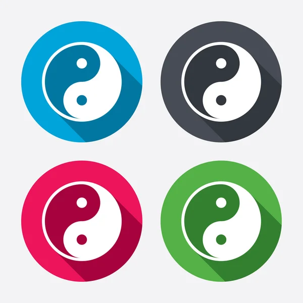 Ícones de sinal Ying yang —  Vetores de Stock