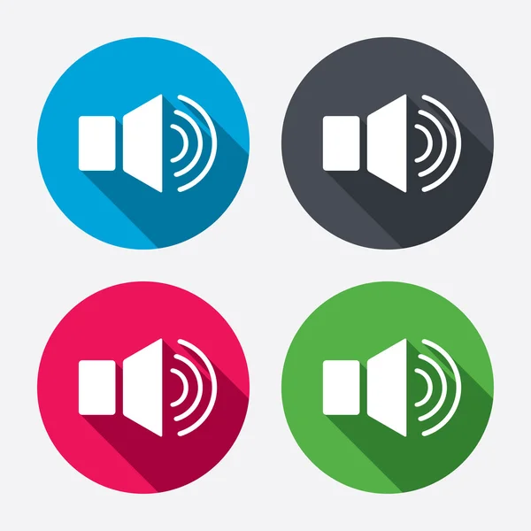 Speaker volume segni icone — Vettoriale Stock