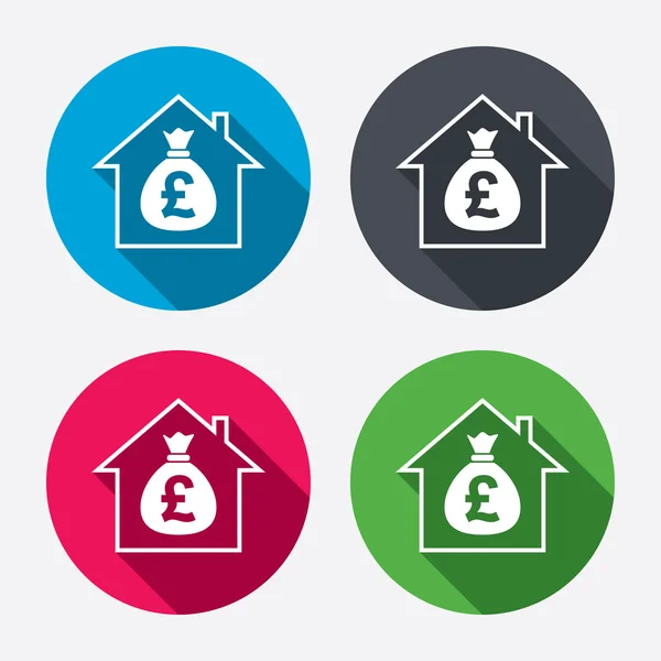 Mortgage sign icons — Stock Vector