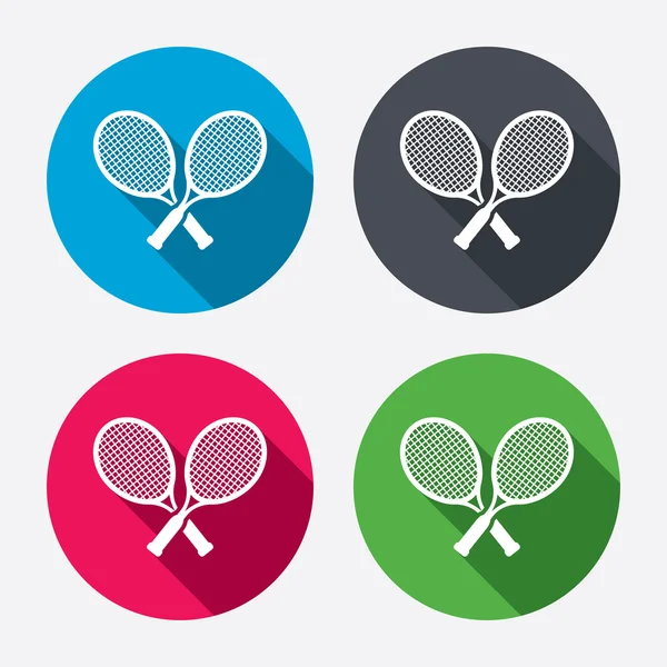 Raquettes de tennis signes icônes . — Image vectorielle