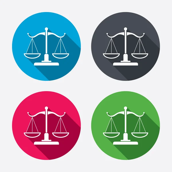 Scales of Justice sign icons — Stock Vector