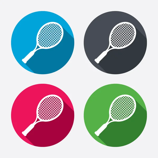 Tennis racket signs icons — Stock Vector