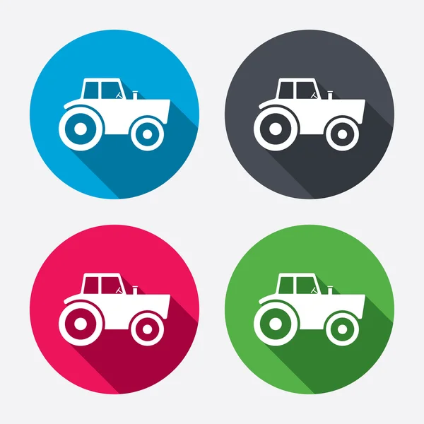 Tractor iconos signo — Archivo Imágenes Vectoriales